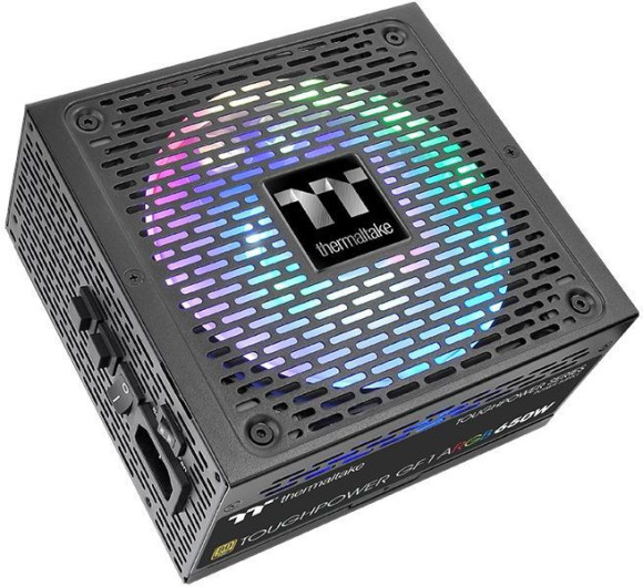 Блок питания Thermaltake ATX 650W Toughpower GF1 ARGB 80+ gold (20+4pin) APFC 140mm fan color LED 9xSATA Cab Manag RTL Блок питания Thermaltake ATX 650W Toughpower GF1 ARGB 80+ gold (20+4pin) APFC 140mm fan color LED 9xSATA Cab Manag RTL
