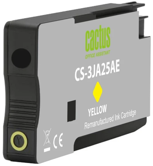 Картридж струйный Cactus CS-3JA25AE 963 желт.пигм. (11мл) для HP OfficeJet 9010/9012/9013/9014/9015/9016/9019/9020/9025 с чипом