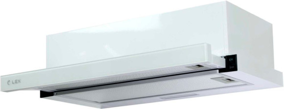 Вытяжка встраиваемая Lex Hubble G 500 WH белый/стекло белое управление: кнопочное (1 мотор)
