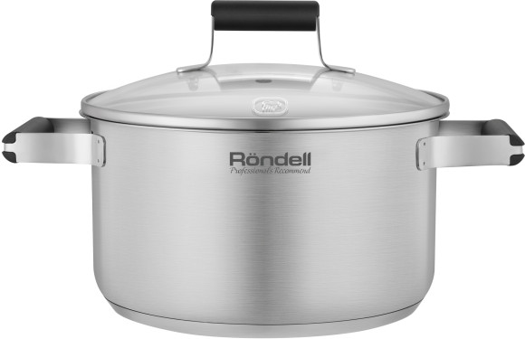 Кастрюля Rondell Bayoneta RDS-1808 5.1л. d=24см (с крышкой) стальной Кастрюля Rondell Bayoneta RDS-1808 5.1л. d=24см (с крышкой) стальной