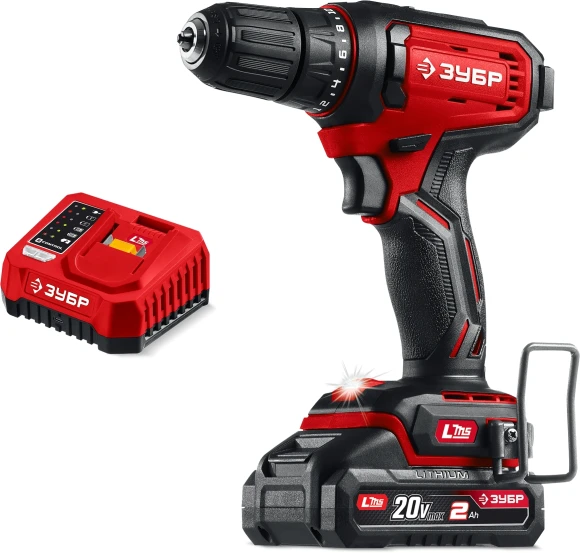 Дрель-шуруповерт Зубр ДШУ-40-21 40Вт аккум. патрон:быстрозажимной