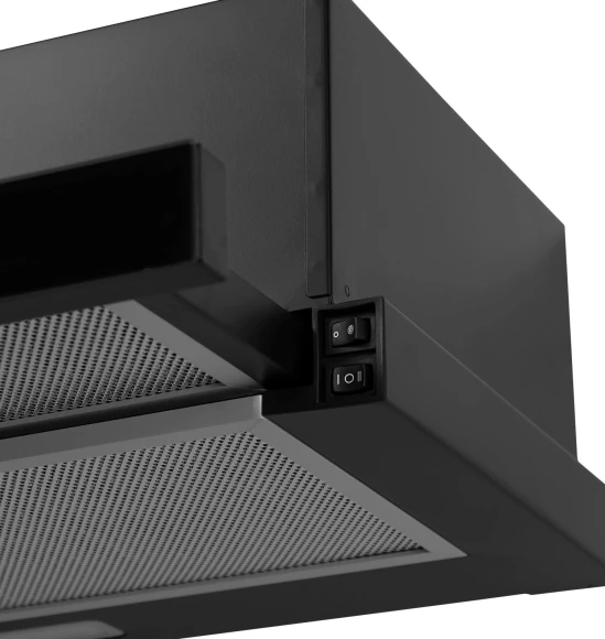 Вытяжка встраиваемая Lex HIDE G 600 черный управление: кнопочное (1 мотор)
