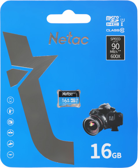 Флеш карта microSDHC 16GB Netac NT02P500STN-016G-S P500