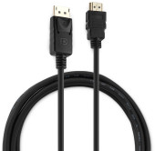 Кабель аудио-видео Buro DisplayPort (m)/HDMI (m) 1.8м. позолоч.конт. черный (BHP RET HDMI_DPP18) Кабель аудио-видео Buro DisplayPort (m)/HDMI (m) 1.8м. позолоч.конт. черный (BHP RET HDMI_DPP18)