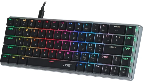 Клавиатура Acer OKW302 механическая серебристый USB Multimedia for gamer для ноутбука LED (ZL.KBDCC.01C) Клавиатура Acer OKW302 механическая серебристый USB Multimedia for gamer для ноутбука LED (ZL.KBDCC.01C)