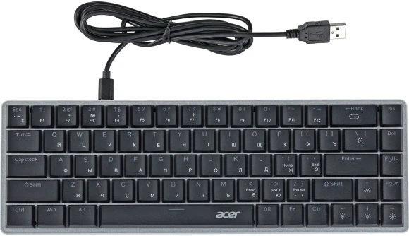 Клавиатура Acer OKW302 механическая серебристый USB Multimedia for gamer для ноутбука LED (ZL.KBDCC.01C) Клавиатура Acer OKW302 механическая серебристый USB Multimedia for gamer для ноутбука LED (ZL.KBDCC.01C)