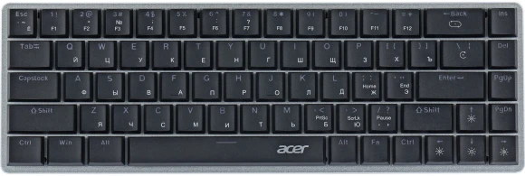 Клавиатура Acer OKW302 механическая серебристый USB Multimedia for gamer для ноутбука LED (ZL.KBDCC.01C) Клавиатура Acer OKW302 механическая серебристый USB Multimedia for gamer для ноутбука LED (ZL.KBDCC.01C)