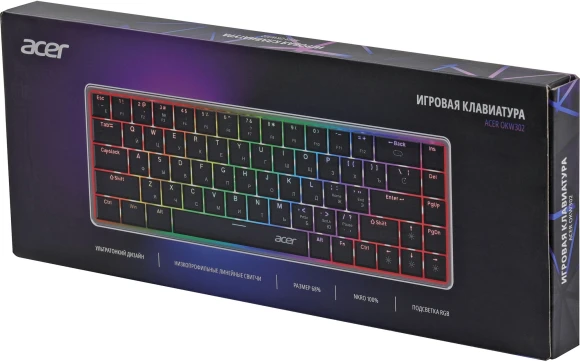 Клавиатура Acer OKW302 механическая серебристый USB Multimedia for gamer для ноутбука LED (ZL.KBDCC.01C) Клавиатура Acer OKW302 механическая серебристый USB Multimedia for gamer для ноутбука LED (ZL.KBDCC.01C)