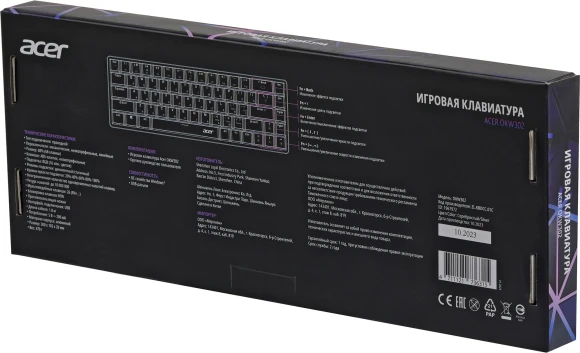 Клавиатура Acer OKW302 механическая серебристый USB Multimedia for gamer для ноутбука LED (ZL.KBDCC.01C) Клавиатура Acer OKW302 механическая серебристый USB Multimedia for gamer для ноутбука LED (ZL.KBDCC.01C)