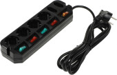Сетевой удлинитель Most A16 3м (6 розеток) черный (коробка)