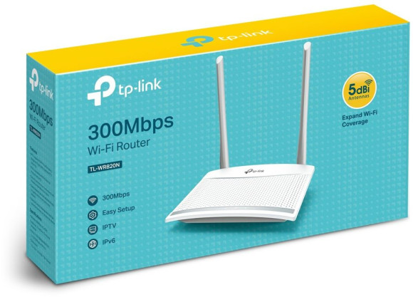 Роутер беспроводной TP-Link TL-WR820N V2 (TL-WR820N) N300 10/100BASE-TX белый