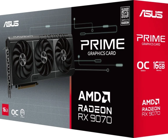 Видеокарта Asus PCI-E 5.0 PRIME-RX9070-O16G-EVO AMD Radeon RX 9070 16Gb 256bit GDDR6 2120/20000 HDMIx1 DPx3 HDCP Ret Видеокарта Asus PCI-E 5.0 PRIME-RX9070-O16G-EVO AMD Radeon RX 9070 16Gb 256bit GDDR6 2120/20000 HDMIx1 DPx3 HDCP Ret