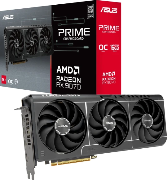 Видеокарта Asus PCI-E 5.0 PRIME-RX9070-O16G-EVO AMD Radeon RX 9070 16Gb 256bit GDDR6 2120/20000 HDMIx1 DPx3 HDCP Ret Видеокарта Asus PCI-E 5.0 PRIME-RX9070-O16G-EVO AMD Radeon RX 9070 16Gb 256bit GDDR6 2120/20000 HDMIx1 DPx3 HDCP Ret