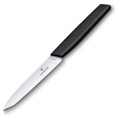 Нож кухонный Victorinox Swiss Modern (6.9003.10) стальной универсальный лезв.100мм прямая заточка черный Нож кухонный Victorinox Swiss Modern (6.9003.10) стальной универсальный лезв.100мм прямая заточка черный