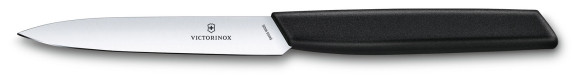 Нож кухонный Victorinox Swiss Modern (6.9003.10) стальной универсальный лезв.100мм прямая заточка черный Нож кухонный Victorinox Swiss Modern (6.9003.10) стальной универсальный лезв.100мм прямая заточка черный