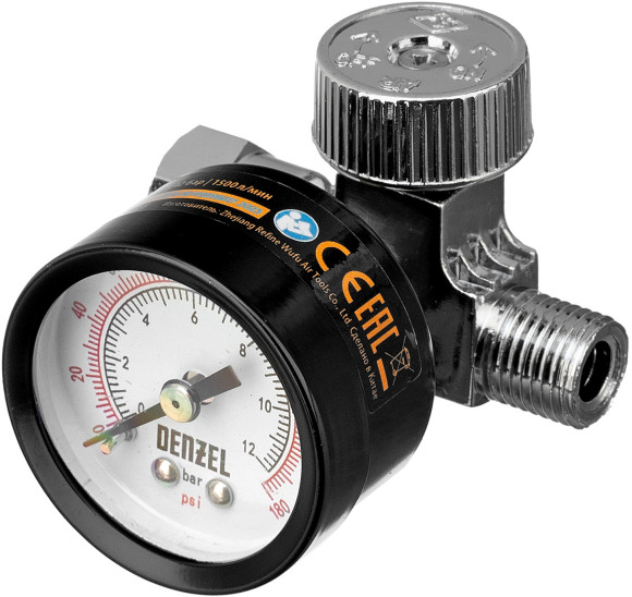 Регулятор давления для компрессоров Denzel K1500 1500л/мин черный Регулятор давления для компрессоров Denzel K1500 1500л/мин черный