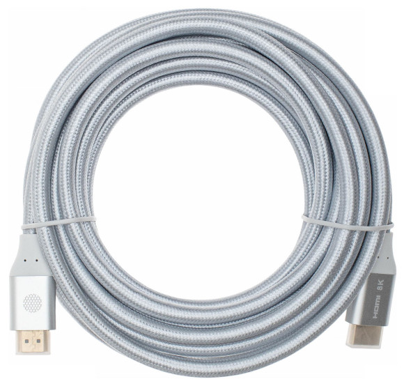 Кабель аудио-видео Cactus CS-HDMI.2.1-5 HDMI (m)/HDMI (m) 5м. позолоч.конт. серебристый Кабель аудио-видео Cactus CS-HDMI.2.1-5 HDMI (m)/HDMI (m) 5м. позолоч.конт. серебристый