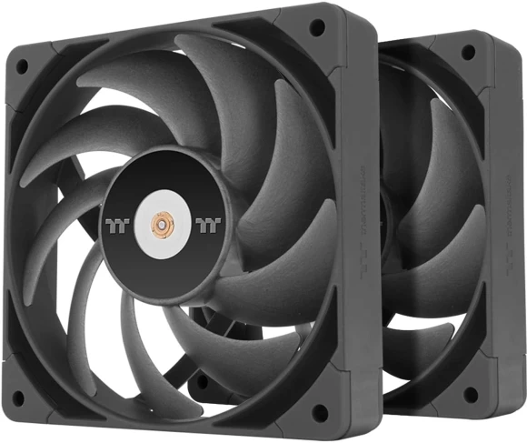 Вентилятор для корпуса Thermaltake Toughfan 12 Pro 120х120x25 черный 4-pin 22.6дБ (упак.:2шт) (CL-F159-PL12BL-A) Ret
