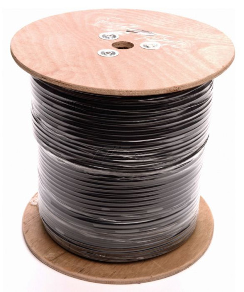 Кабель информационный Lanmaster LAN-6EUTP-OUT кат.6 UTP 4 пары 23AWG PE 305м черный Кабель информационный Lanmaster LAN-6EUTP-OUT кат.6 UTP 4 пары 23AWG PE 305м черный