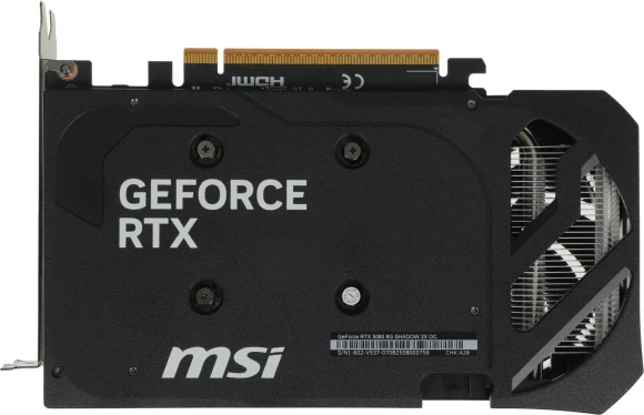 Видеокарта MSI PCI-E 5.0 RTX 5060 8G SHADOW 2X OC NVIDIA GeForce RTX 5060 8Gb 128bit GDDR7 2527/28000 HDMIx1 DPx3 HDCP Ret
