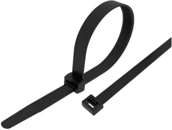 Стяжка пластиковая Rexant 87-0301 300x3.6мм (упак:100шт) нейлон внешний (-60/+85) черный Стяжка пластиковая Rexant 87-0301 300x3.6мм (упак:100шт) нейлон внешний (-60/+85) черный