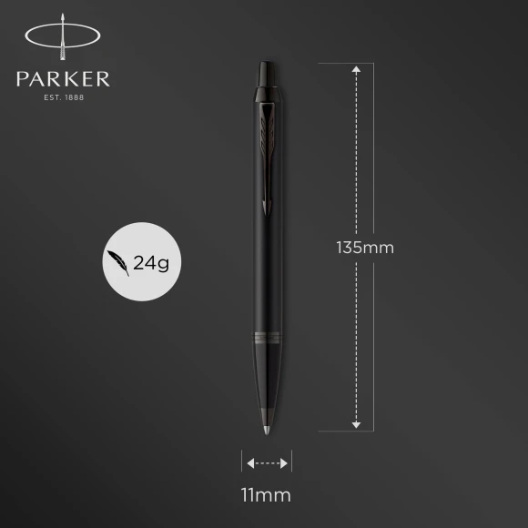 Ручка шариков. Parker IM Achromatic K317 (2127618) Matt Black M син. черн. подар.кор.
