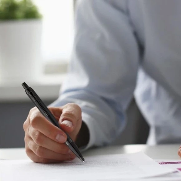 Ручка шариков. Parker IM Achromatic K317 (2127618) Matt Black M син. черн. подар.кор.