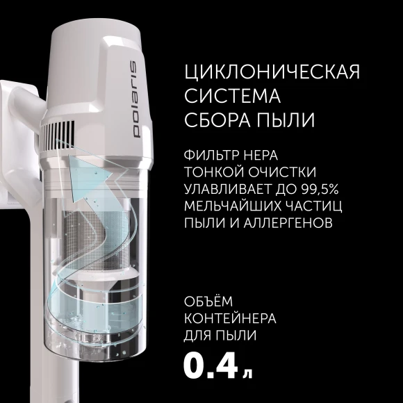 Пылесос Polaris CyclonicPRO PVCS 4050 500Вт белый Пылесос Polaris CyclonicPRO PVCS 4050 500Вт белый