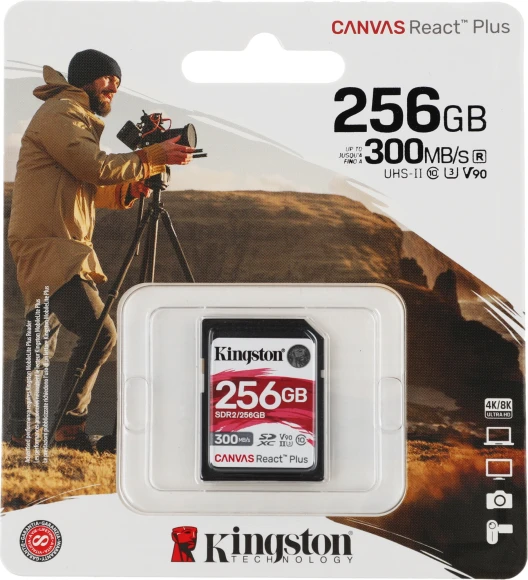 Флеш карта SDXC 256GB Kingston SDR2/256GB Canvas React Plus w/o adapter