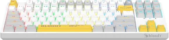 Клавиатура A4Tech Bloody S87 Energy механическая белый USB for gamer LED (S87 USB ENERGY WHITE) кабель 1.8м Клавиатура A4Tech Bloody S87 Energy механическая белый USB for gamer LED (S87 USB ENERGY WHITE) кабель 1.8м