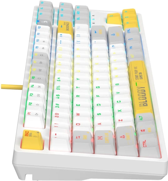 Клавиатура A4Tech Bloody S87 Energy механическая белый USB for gamer LED (S87 USB ENERGY WHITE) кабель 1.8м Клавиатура A4Tech Bloody S87 Energy механическая белый USB for gamer LED (S87 USB ENERGY WHITE) кабель 1.8м