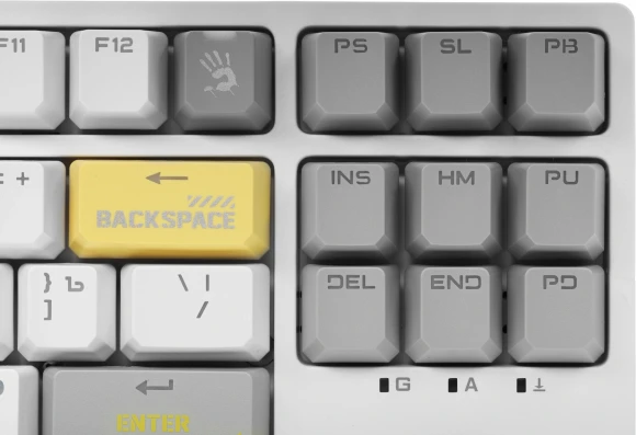 Клавиатура A4Tech Bloody S87 Energy механическая белый USB for gamer LED (S87 USB ENERGY WHITE) кабель 1.8м Клавиатура A4Tech Bloody S87 Energy механическая белый USB for gamer LED (S87 USB ENERGY WHITE) кабель 1.8м