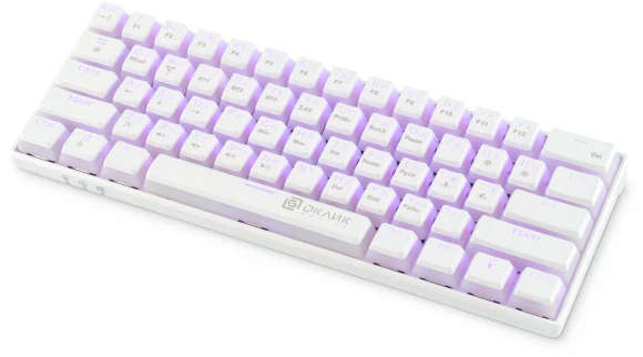 Клавиатура Оклик K763W механическая белый USB беспроводная BT/Radio Multimedia for gamer LED (1920562)