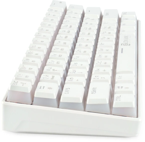 Клавиатура Оклик K763W механическая белый USB беспроводная BT/Radio Multimedia for gamer LED (1920562)