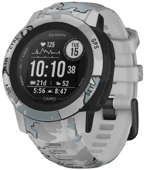 Смарт-часы Garmin Instinct 2 Solar 40мм 0.9" AMOLED корп.черный/серый рем.серый (010-02564-01)