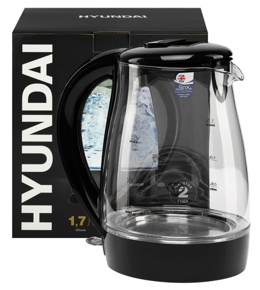 Чайник электрический Hyundai HYK-G2011 1.7л. 2200Вт черный корпус: стекло/пластик Чайник электрический Hyundai HYK-G2011 1.7л. 2200Вт черный корпус: стекло/пластик