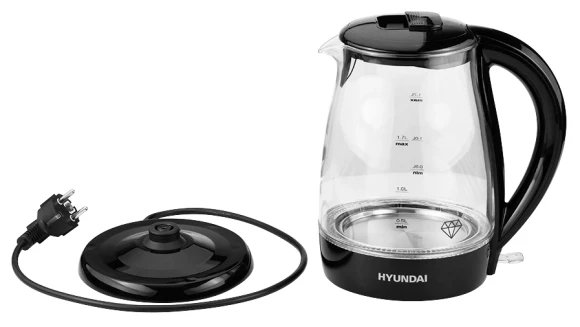 Чайник электрический Hyundai HYK-G2011 1.7л. 2200Вт черный корпус: стекло/пластик Чайник электрический Hyundai HYK-G2011 1.7л. 2200Вт черный корпус: стекло/пластик