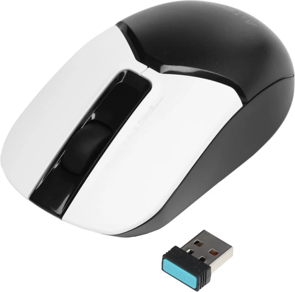 Мышь A4Tech Fstyler FB12 белый/черный оптическая 1200dpi беспров. BT/Radio USB 3but (FB12 PANDA)
