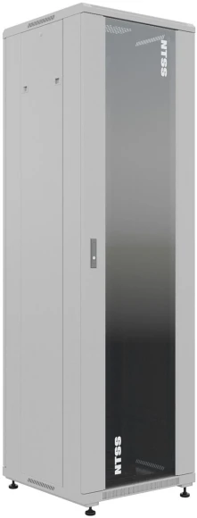 Шкаф коммутационный NTSS Премиум (NTSS-R32U6060GS) напольный 32U 600x600мм пер.дв.стекл металл 900кг серый 510мм 63.2кг 1542мм IP20 сталь