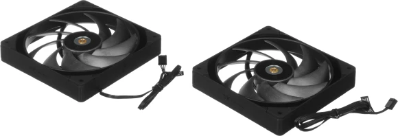 Вентилятор для корпуса Thermaltake Toughfan 14 Pro 140х140x25 черный 4-pin 31.6дБ (упак.:2шт) (CL-F160-PL14BL-A) Ret
