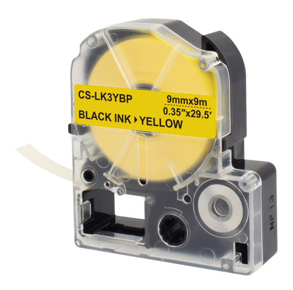 Картридж ленточный Cactus CS-LK3YBP LK-3YBP черный на желтом 9x9 для Epson LW300/LW400/LW700/LW600P/LW1000P/K400/Z700/Z900 Картридж ленточный Cactus CS-LK3YBP LK-3YBP черный на желтом 9x9 для Epson LW300/LW400/LW700/LW600P/LW1000P/K400/Z700/Z900