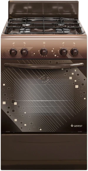 Плита Газовая Gefest ПГ 5100 0018 коричневый (без крышки) реш.сталь