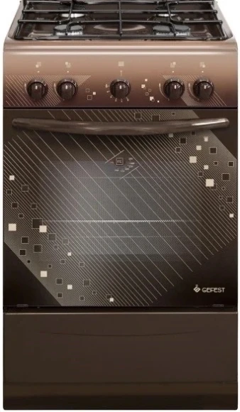 Плита Газовая Gefest ПГ 5100 0018 коричневый (без крышки) реш.сталь