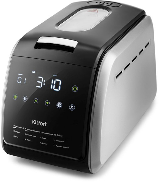 Хлебопечь Kitfort КТ-305 850Вт черный/серебристый Хлебопечь Kitfort КТ-305 850Вт черный/серебристый