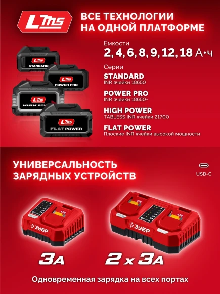 Дрель-шуруповерт Зубр ДБУ-65-22 40Вт аккум. патрон:быстрозажимной