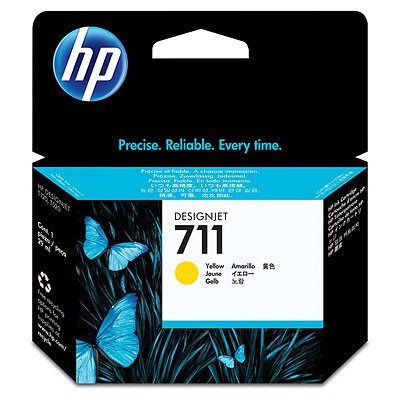 Картридж струйный HP 711 CZ132A желтый (29мл) для HP DJ T120/T520