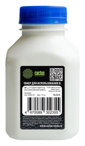 Тонер Cactus CS-THP4-75 черный флакон 75гр. для принтера CB436A/CE278A/CE285A/CF283A/CF244A/CF283X (для OEM) Тонер Cactus CS-THP4-75 черный флакон 75гр. для принтера CB436A/CE278A/CE285A/CF283A/CF244A/CF283X (для OEM)