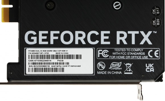 Видеокарта Palit PCI-E 4.0 PA-RTX4060 DUAL OC NVIDIA GeForce RTX 4060 8Gb 128bit GDDR6 1830/17000 HDMIx1 DPx3 HDCP Ret Видеокарта Palit PCI-E 4.0 PA-RTX4060 DUAL OC NVIDIA GeForce RTX 4060 8Gb 128bit GDDR6 1830/17000 HDMIx1 DPx3 HDCP Ret