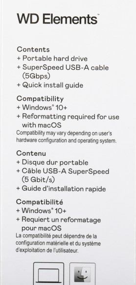 Жесткий диск WD USB3.0 5TB WDBU6Y0050BBK-WESN Elements Portable 2.5" черный