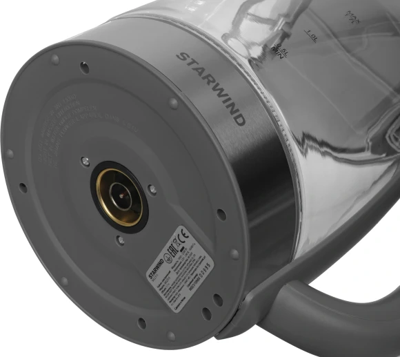 Чайник электрический Starwind SKG2315 1.7л. 2200Вт серый/серебристый корпус: стекло/металл/пластик